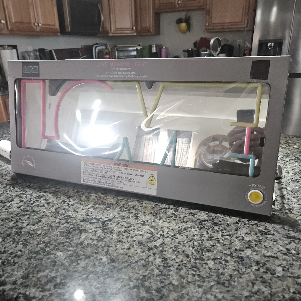 Love Mirror Light with Neon Colors
